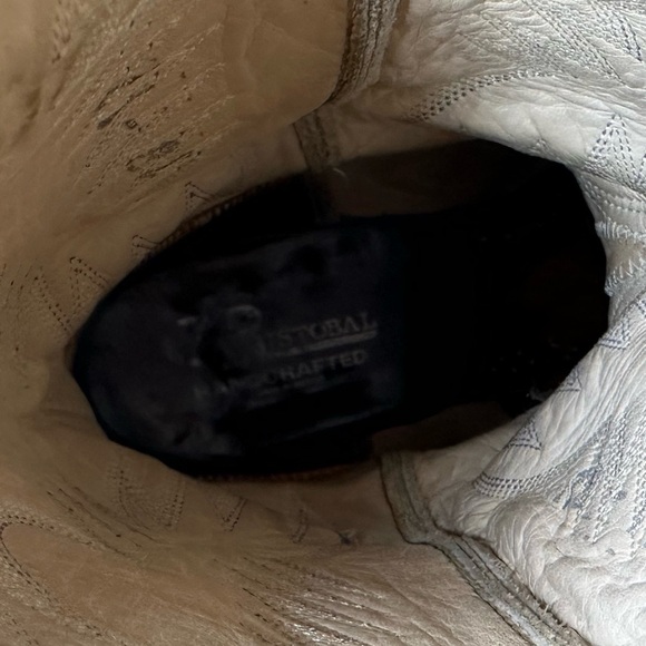 Cristobal Romero Vintage Gray Western Embroidered Cowboy Boots Men's - Size 9 - Picture 11 of 11